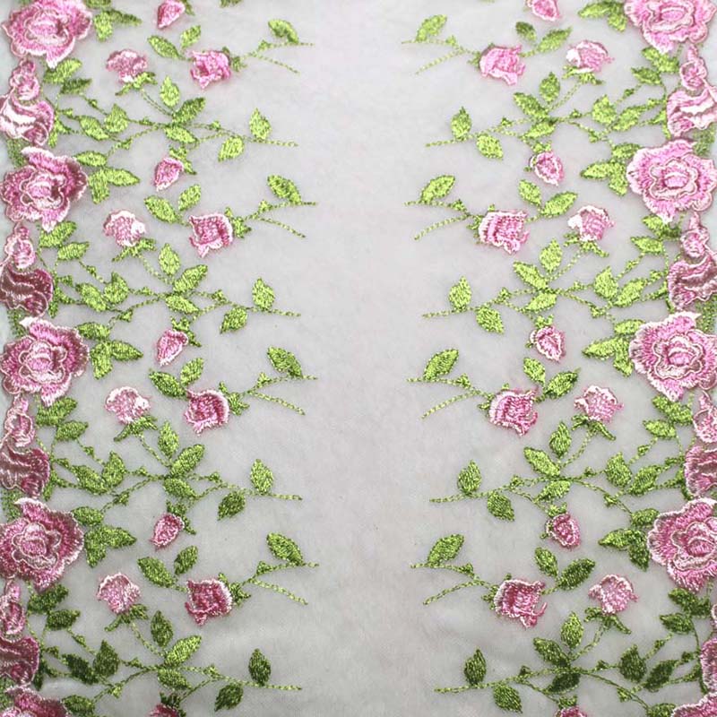 28Yards Bilateral Rose Floral  - Guipure Lace Panel 评论和价格
