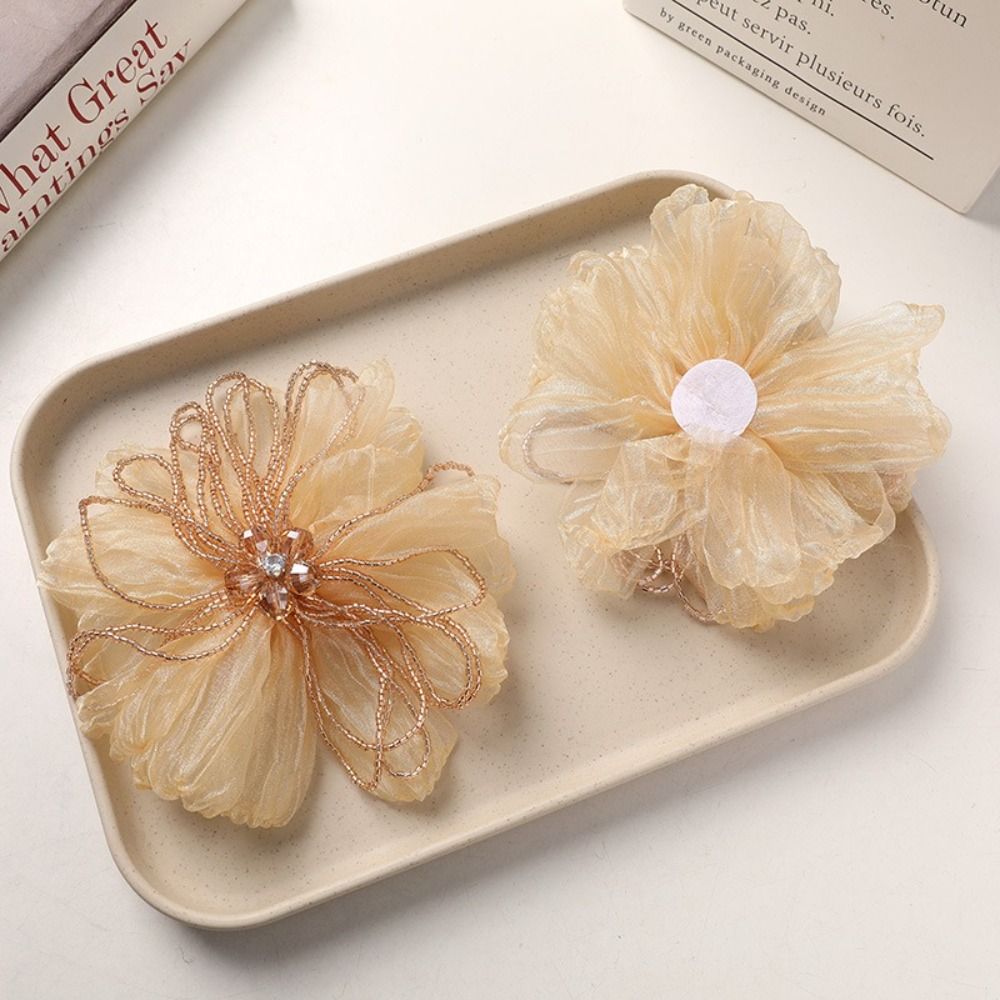 Organza Fabric Flower Patch Cr - Crystal Mesh Fabric 评论和价格