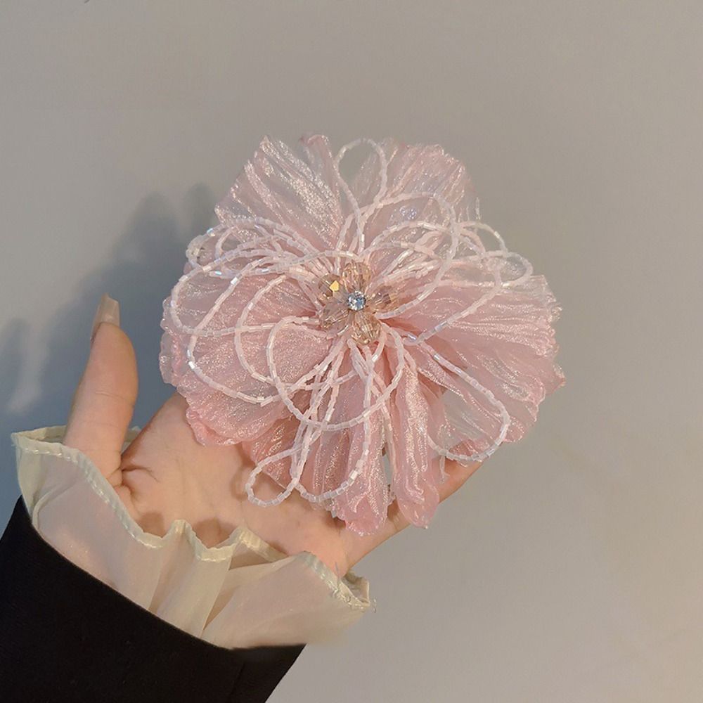 Organza Fabric Flower Patch Cr - Crystal Mesh Fabric 评论和价格