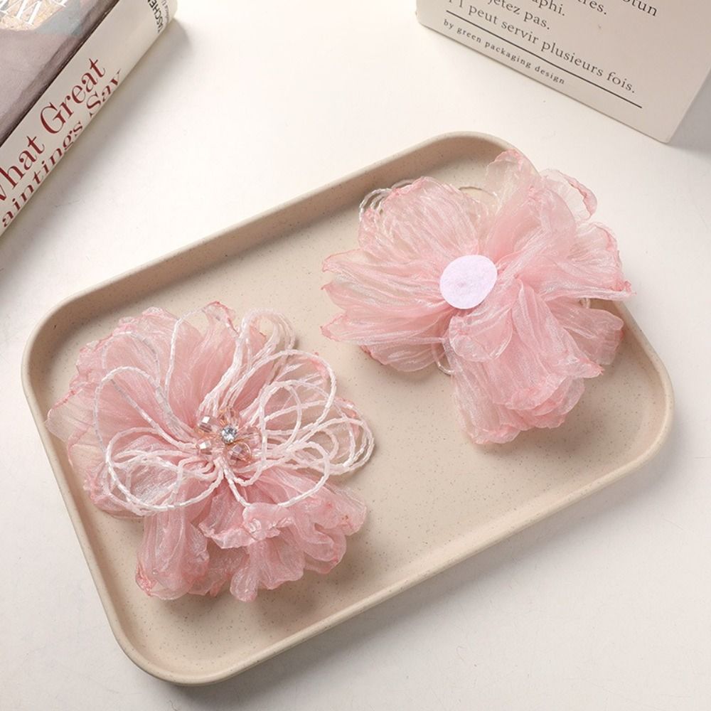Organza Fabric Flower Patch Cr - Crystal Mesh Fabric 评论和价格