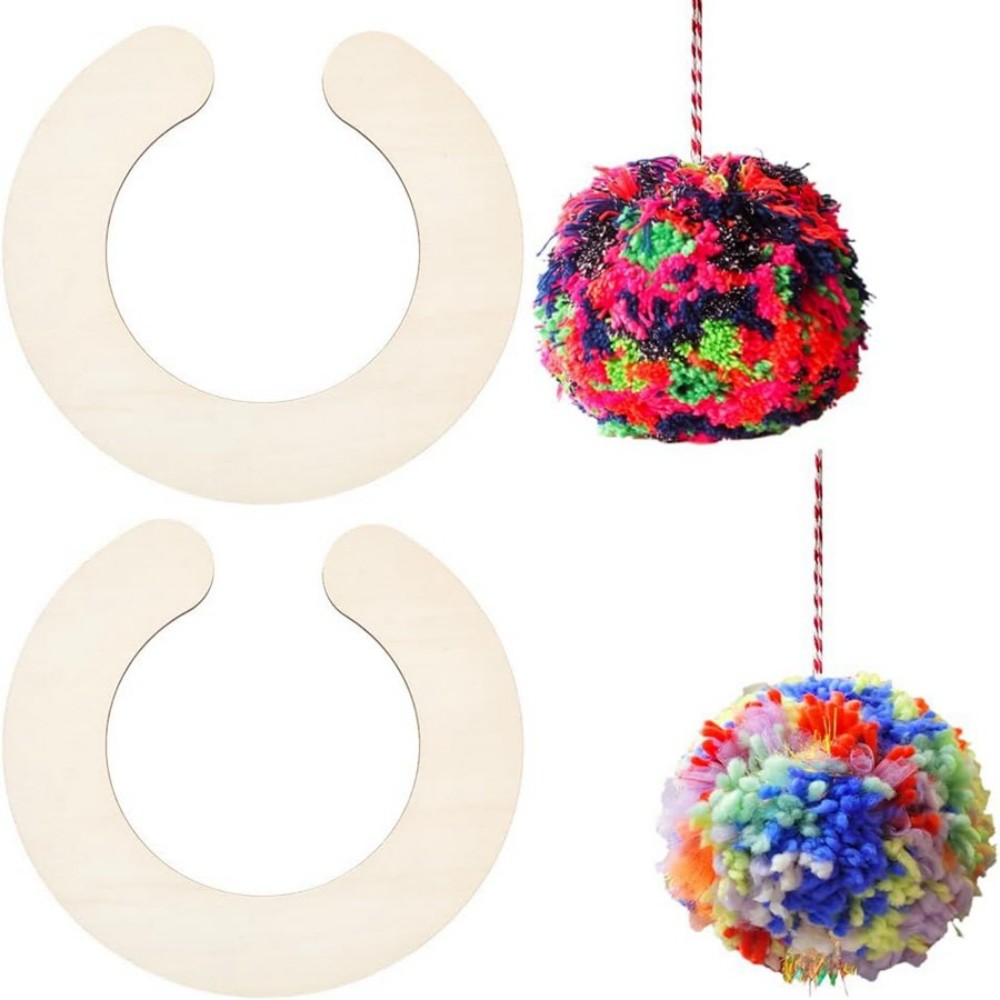 2pcs Wooden Pom Pom Maker Set  - Pom Pom Maker Tool 评论和价格