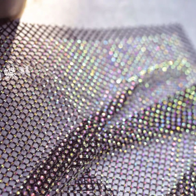 Mistlace Stretch Rhinestone Fi - Crystal Mesh Fabric 评论和价格