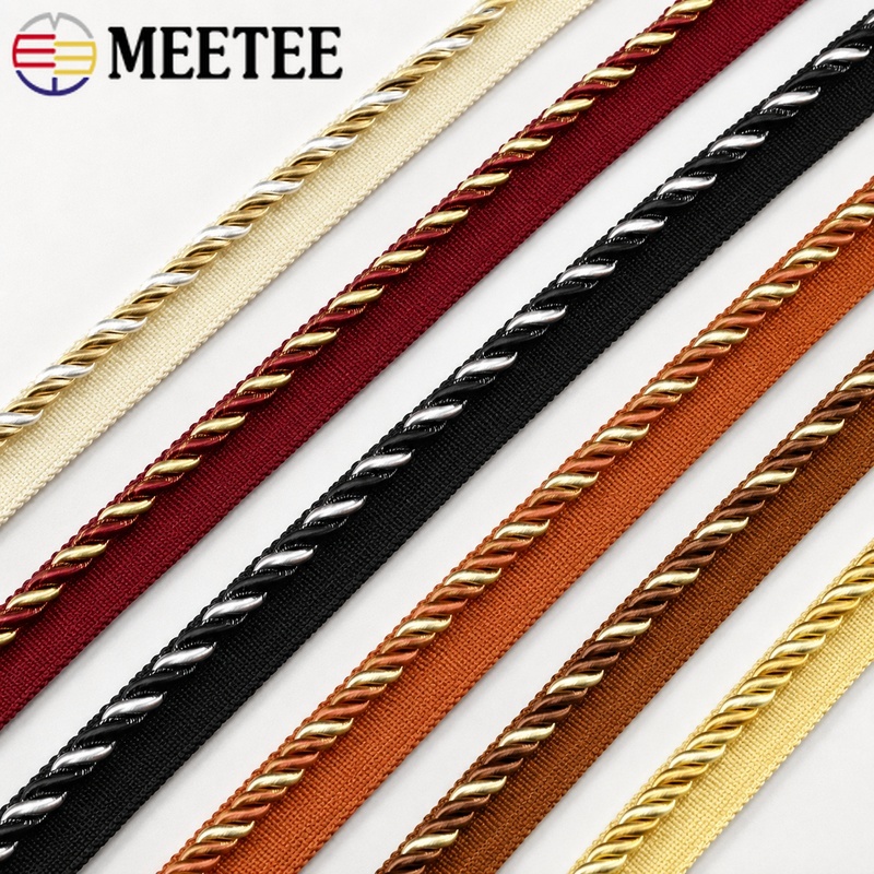 2/5/10/12M Meetee 6mm Two-Colo - Cord Trim Twisted 评论和价格